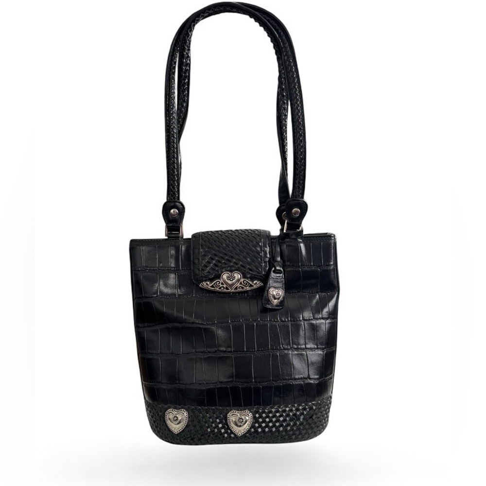 Vintage Marc Chantal MC black leather shoulder bag